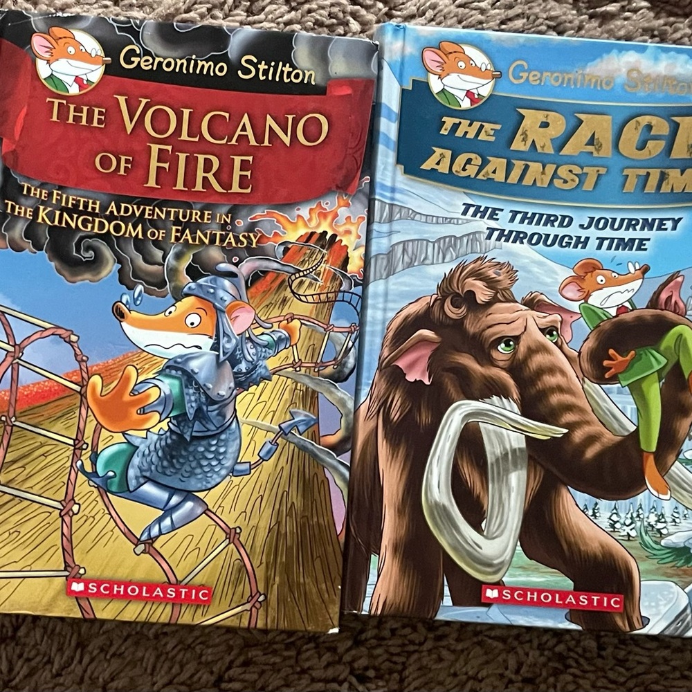 Scholastic Geronimo Stilton Adventure Books - Blue and Orange Covers